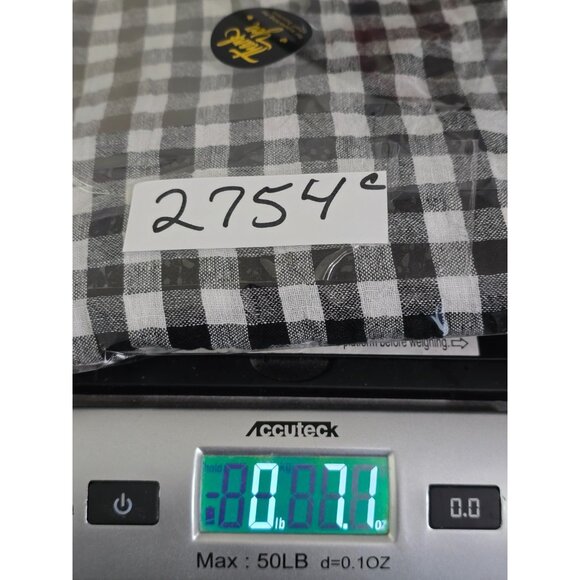 Korinne Vader Womens Black White Gingham Square Neck Linen Blouse Size M - Picture 9 of 9